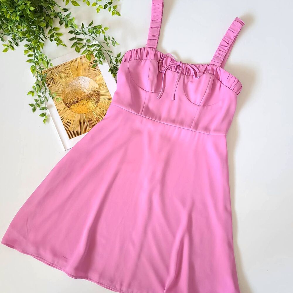 Gianni Bini Jane Tie Front Pink Dress Size 8